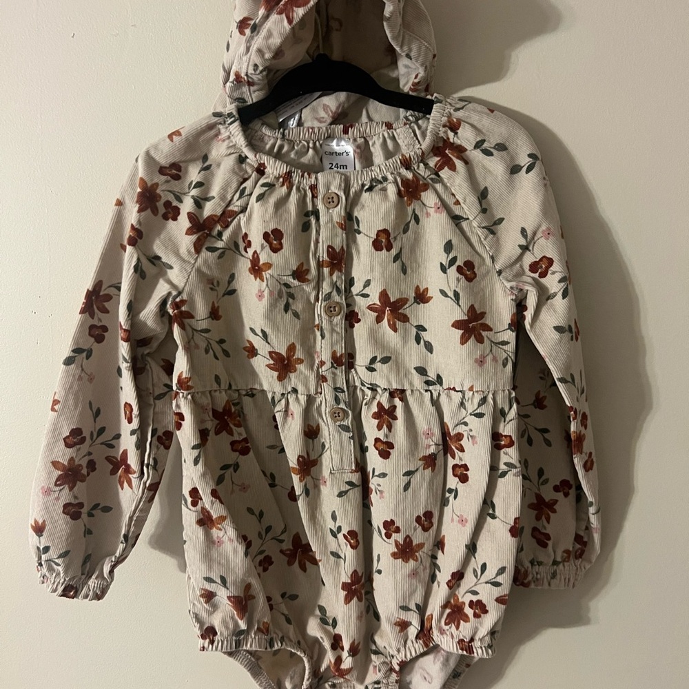 Carter's Cream and Floral Bodysuit